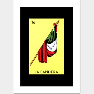 La Bandera Card Mexican Lottery Card Posters and Art